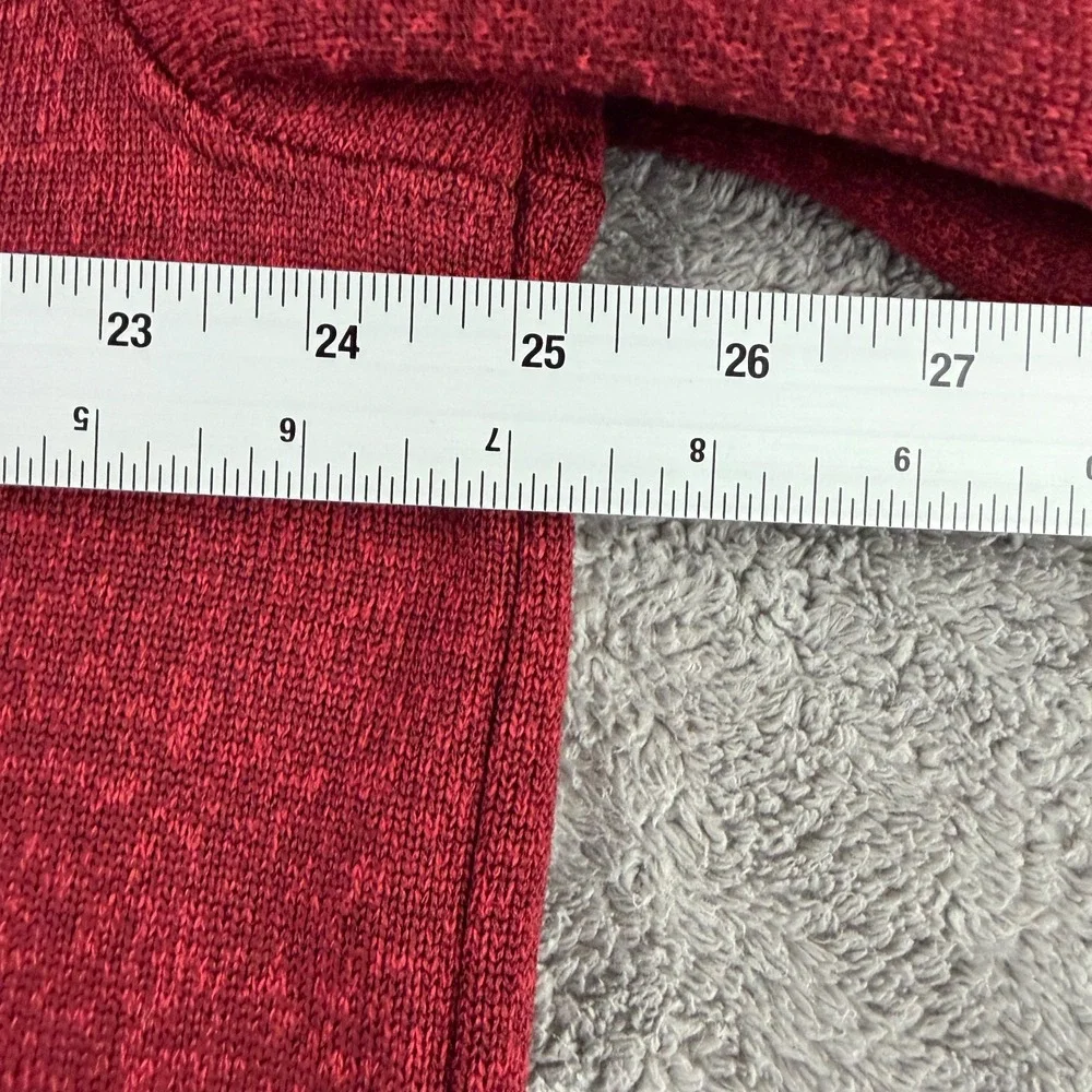 Nautica Sweatshirt 1/4 Zip Pullover Mens XL Red Logo Knit Long Sleeve‎ Mock Neck